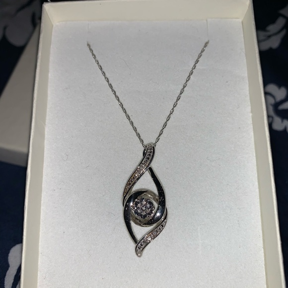 Kay Jewelers Jewelry - Kay Jewelers Diamond Sterling Silver Necklace 18”